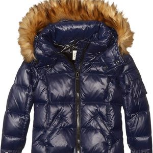 S13 puffer size 6 hunter green with faux fur hood